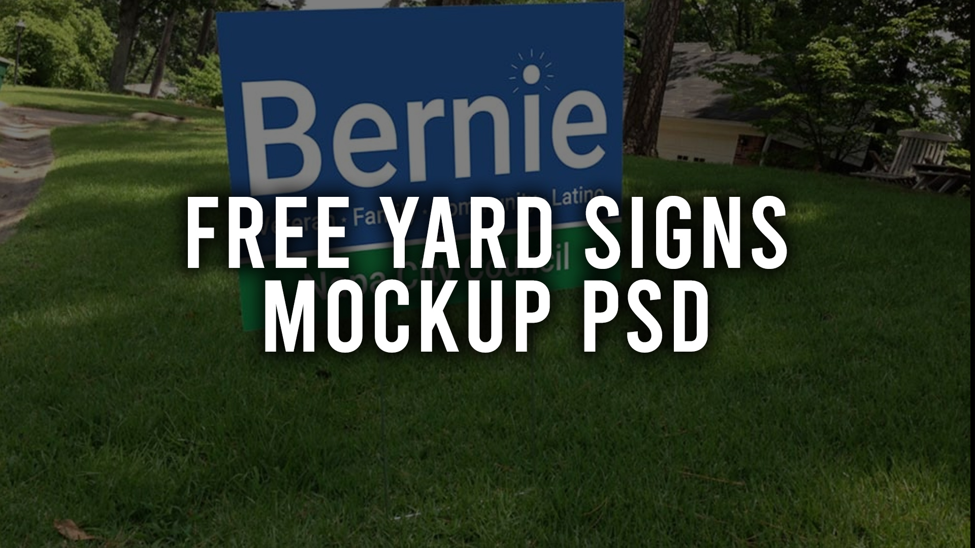 Free Yard Signs Mockup PSD