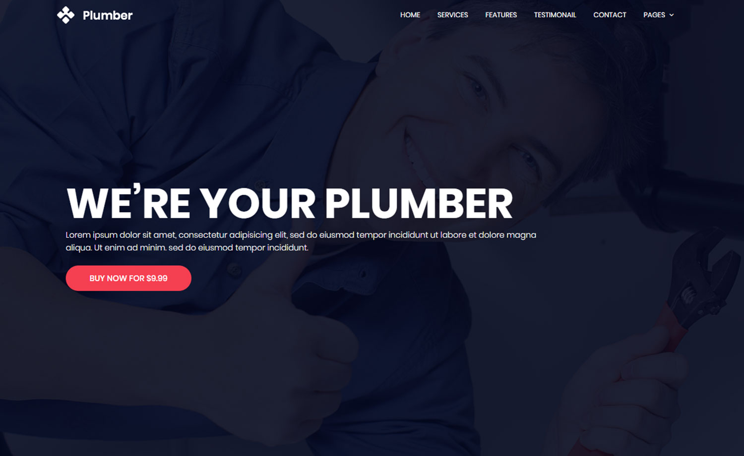 Plumber – Free HTML5 Plumbing Website Template