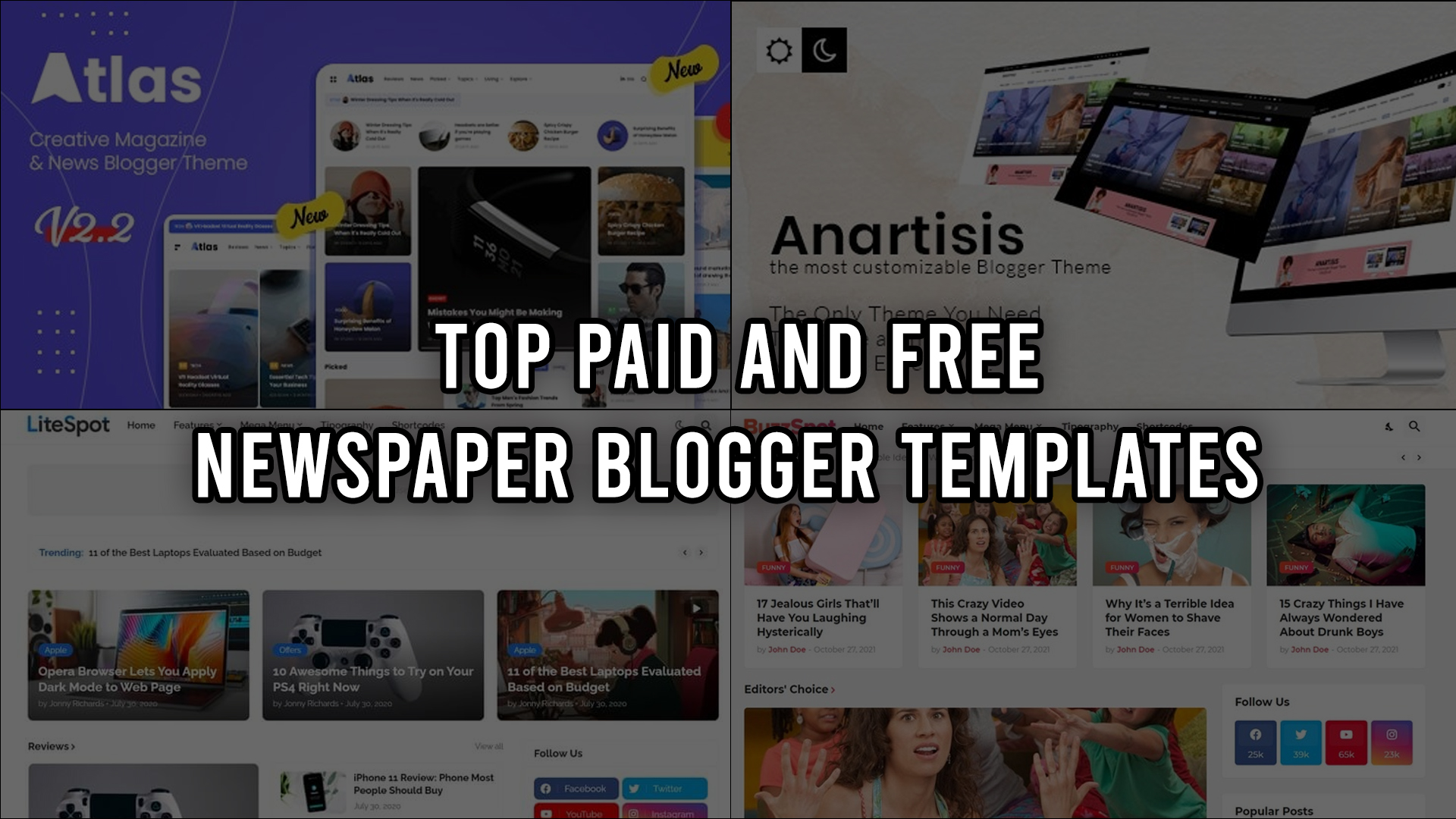 Top Paid and Free Newspaper Blogger Templates