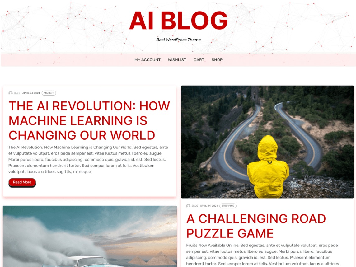 Ai Blog Free Ai WordPress Themes