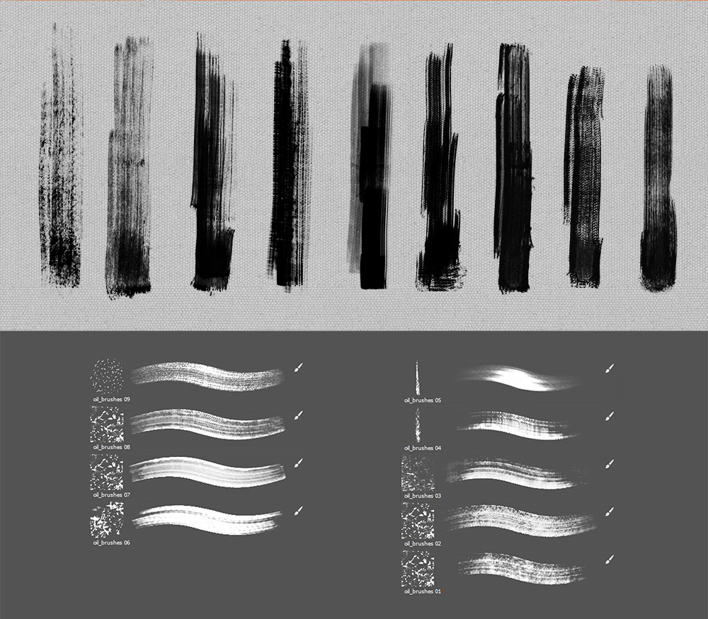 Free Dry-oil - Photoshop Brushes