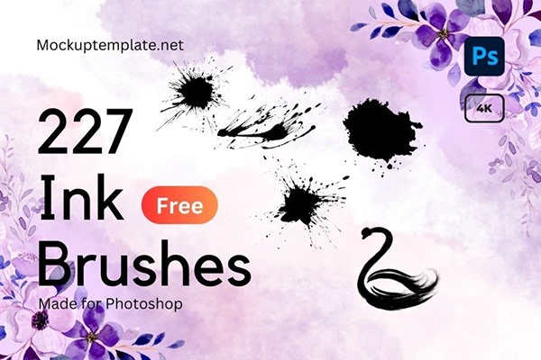 227 Free Ink Brushes Photoshop