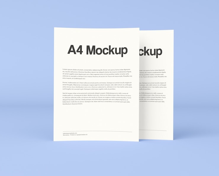 a4 letterhead mockup 
