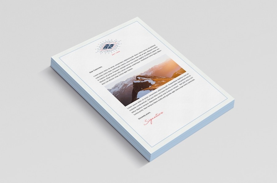 Business document mock up