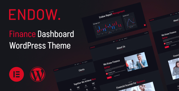 Endow - Free Financial Dashboard WordPress Theme