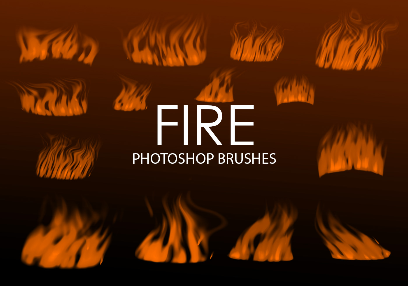 Free Digital Fire Photoshop Brushes