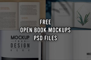 Free Open Book Mockups PSD Files