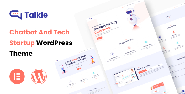 Talkie Lite - Best Free WordPress Theme for Chatbot and Tech Startup